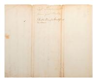 [WAR OF 1812]. HULL, William (1753-1825). Letter signed ("W. Hull B. Genl. Com.g"), written in a secretarial hand, to John Tharp, Esq. Detroit, 8 August 1812.