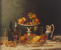 Still Life with Fruit, Cheeses, Nuts, Glasses, and Ewer