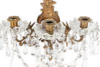 A Pair of Italian Gilt Bronze and Cut Glass Sconces