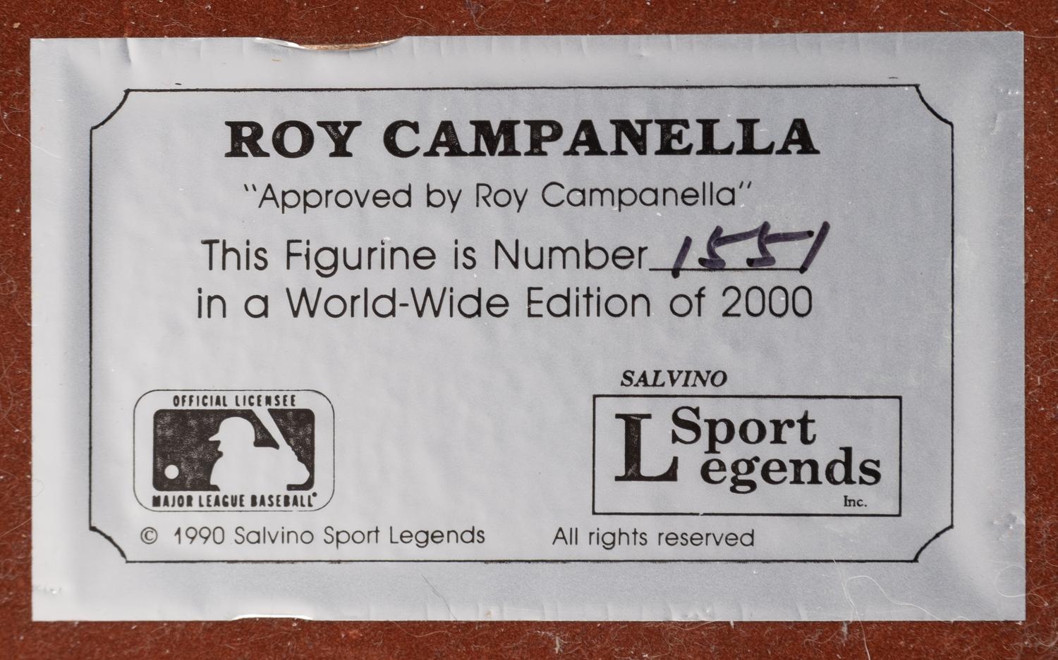A Roy Campanella Signed Autograph Salvino Figure