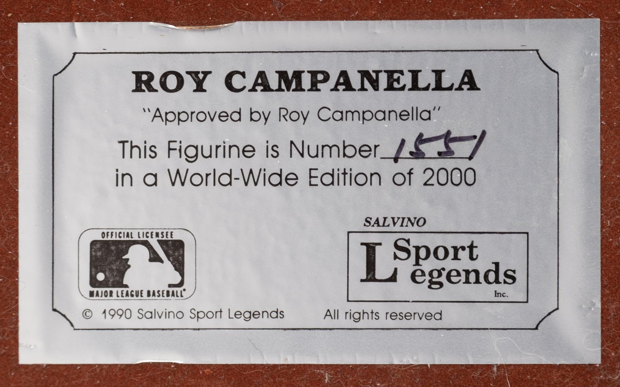 A Roy Campanella Signed Autograph Salvino Figure