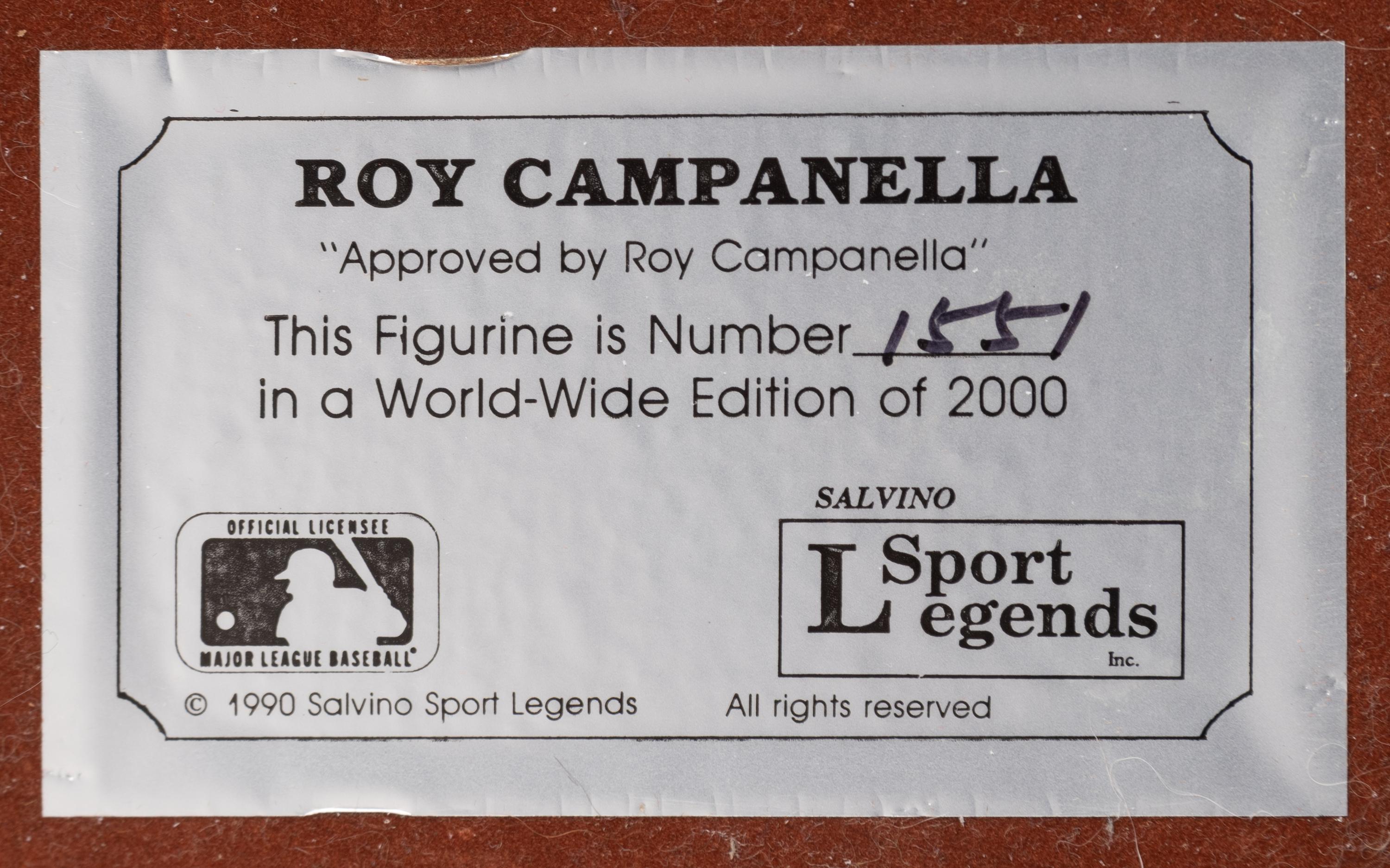 A Roy Campanella Signed Autograph Salvino Figure
