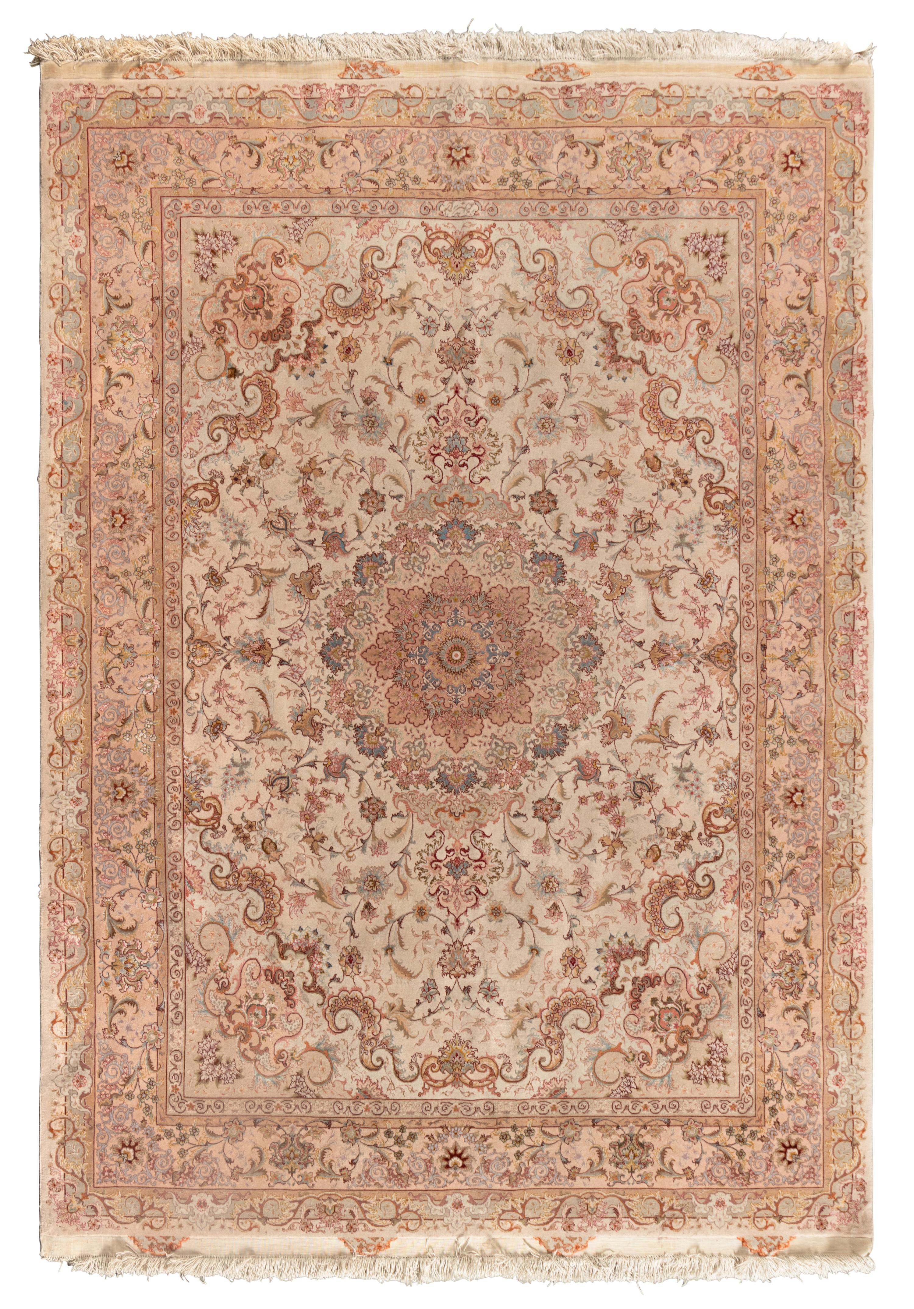 A Qom Silk Rug