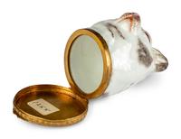 A Meissen Porcelain and Gilt-Metal Mounted Snuff Box