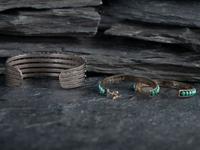 Zuni or Navajo Silver and Turquoise Cluster Jewelry