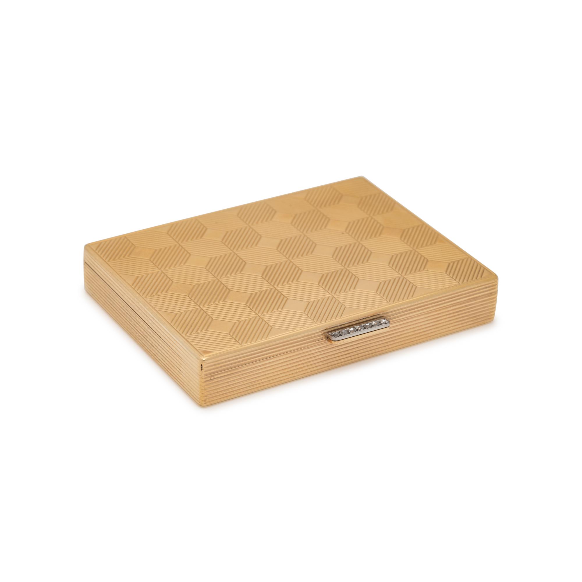 CARTIER, RETRO, YELLOW GOLD COMPACT