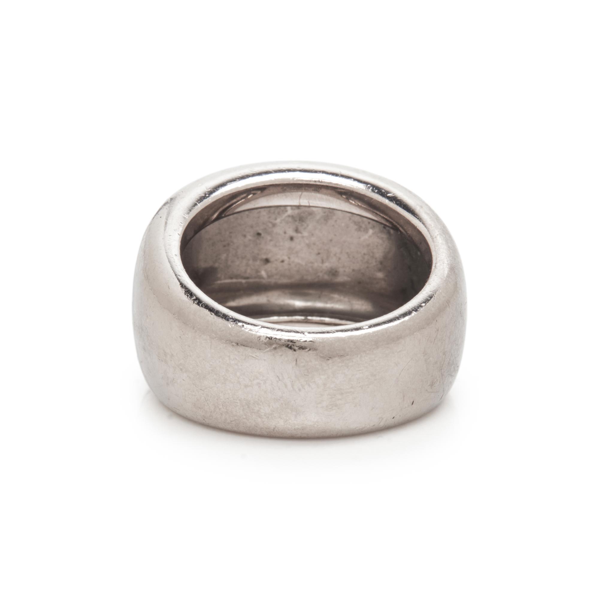 CARTIER, WHITE GOLD 'NOUVELLE VAGUE' RING