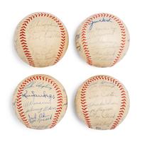 A Group of Four 1966 Kansas City Athletics Team Signed Autograph Baseballs