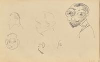 Croquis à Charge (A Double-Sided Work) , circa 1881