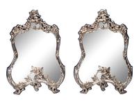 A Pair of Jack Rabinovich Silver Table Mirrors