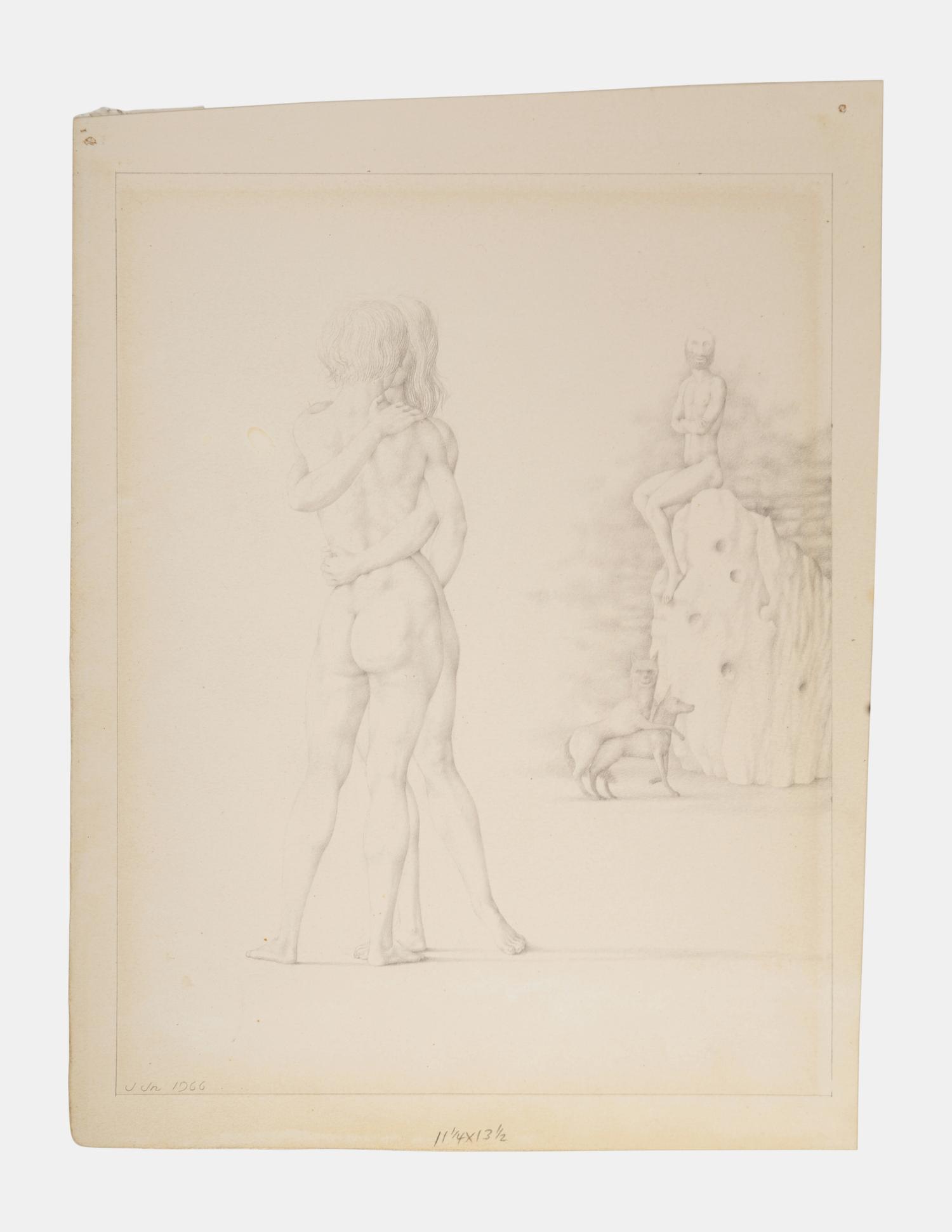 Drawing #7 for the oil "Night-time Festivities at the Contessa Sanseverini's", 1966