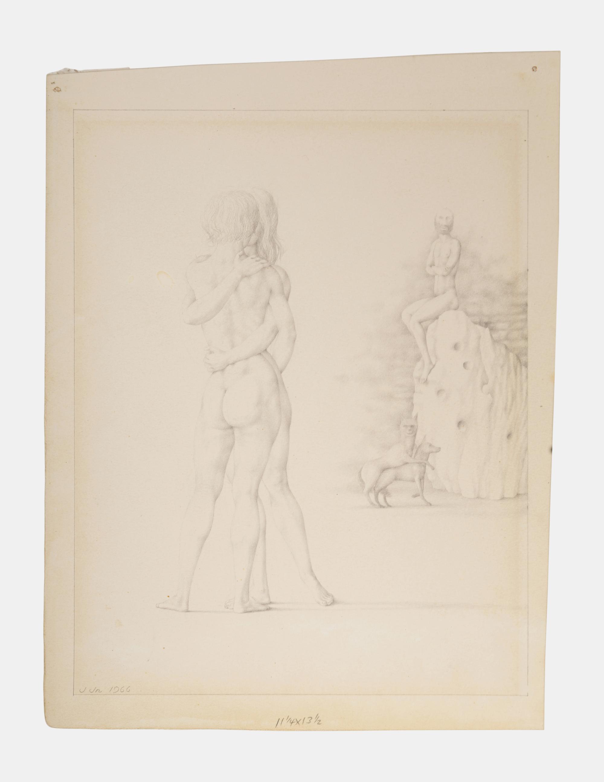 Drawing #7 for the oil "Night-time Festivities at the Contessa Sanseverini's", 1966