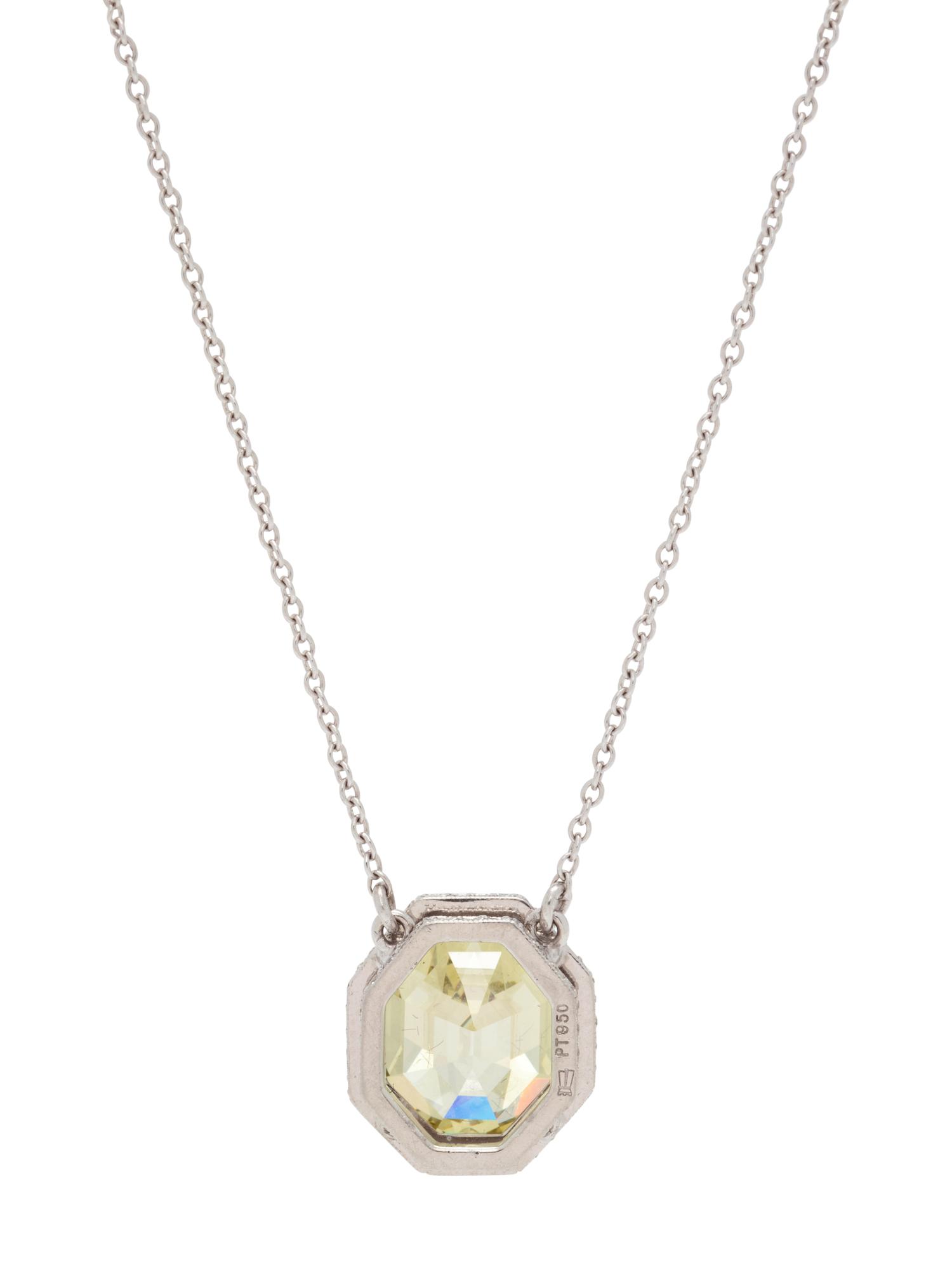 FANCY BROWNISH GREENISH YELLOW DIAMOND AND DIAMOND NECKLACE