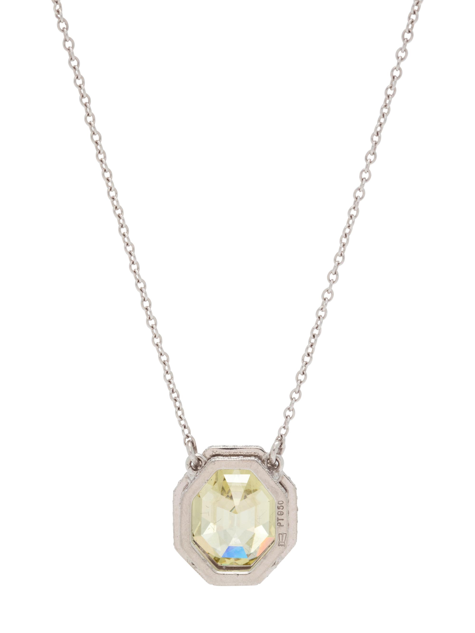 FANCY BROWNISH GREENISH YELLOW DIAMOND AND DIAMOND NECKLACE