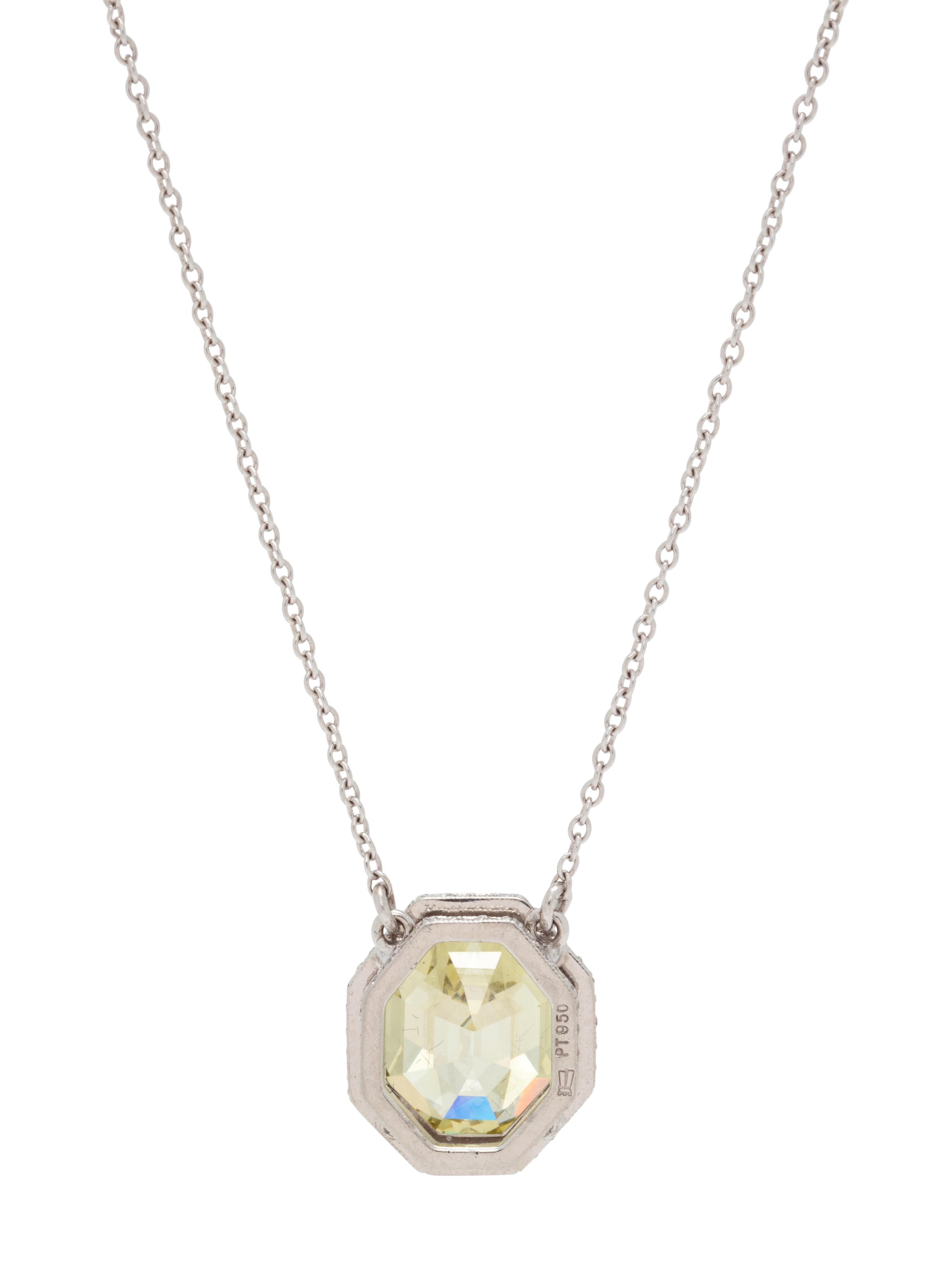 FANCY BROWNISH GREENISH YELLOW DIAMOND AND DIAMOND NECKLACE