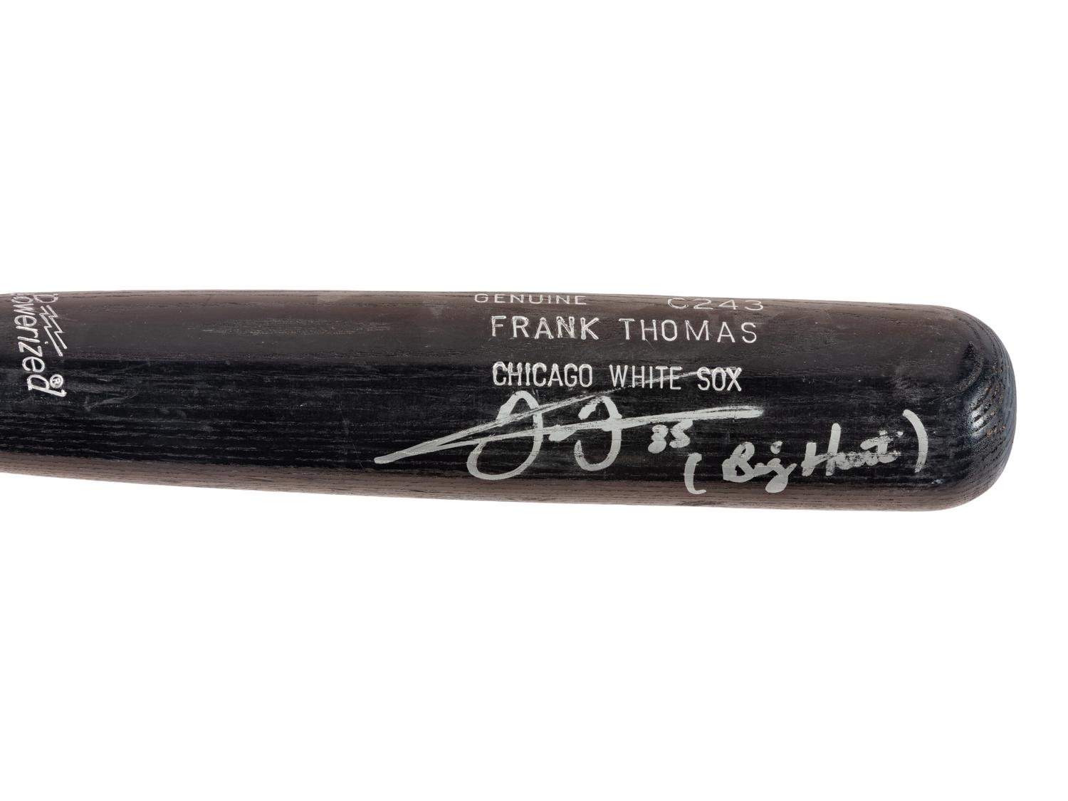 A Frank Thomas Signed Autograph Collection Featuring Chicago White Sox Full Uniform and Reebok Cleats