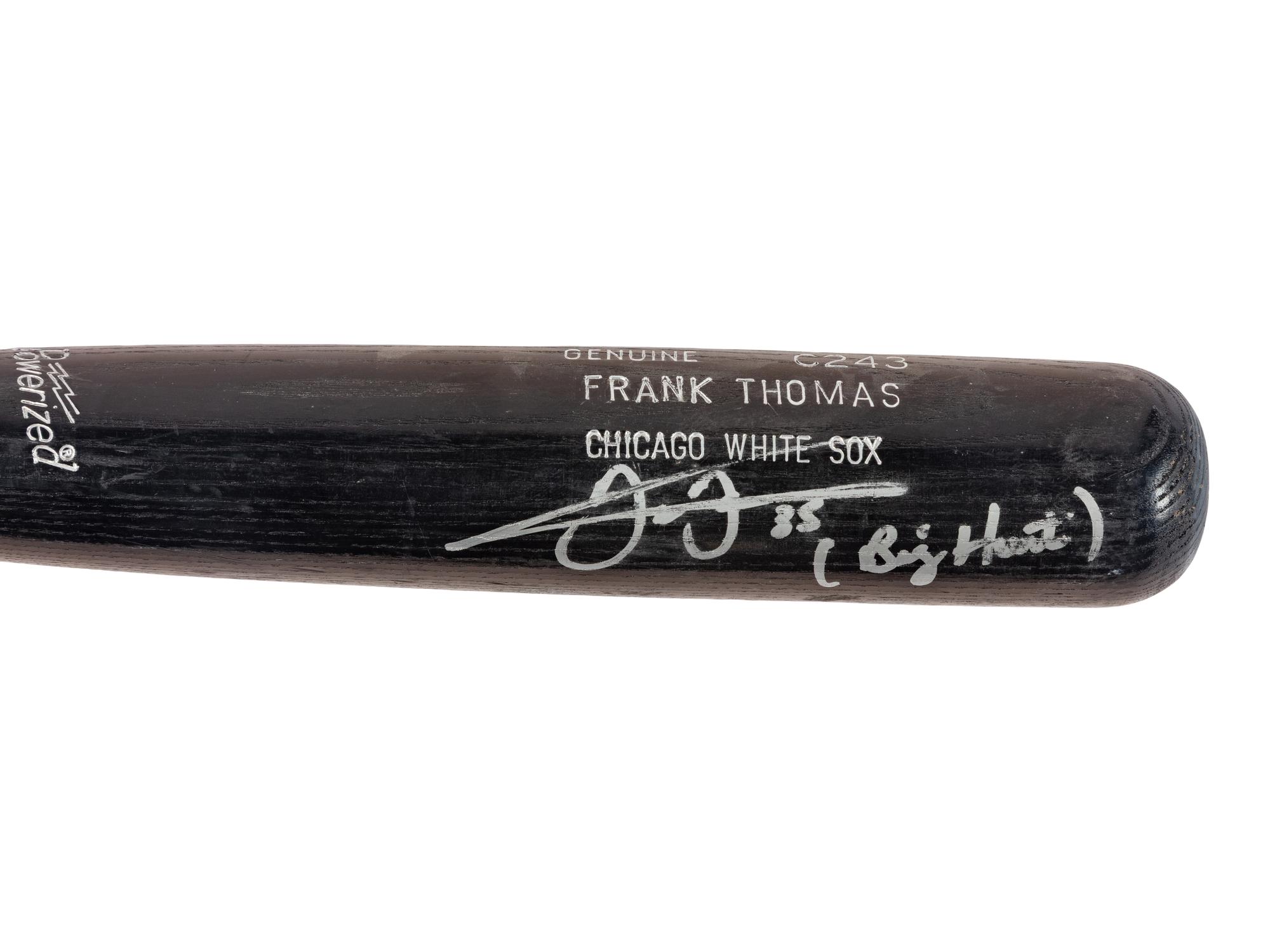 A Frank Thomas Signed Autograph Collection Featuring Chicago White Sox Full Uniform and Reebok Cleats