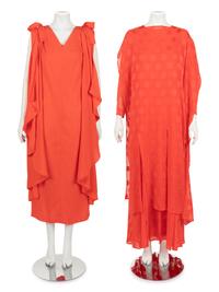 Two Designer Caftan Ensembles: One Givenchy Haute Couture Four-Piece Ensemble, One Philippe Venet Caftan with Scarf, 1970s