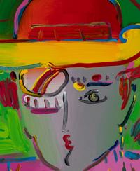 Zero Series, Version II, #4, 1990 and Man with Umbrella, 1988 (two works)