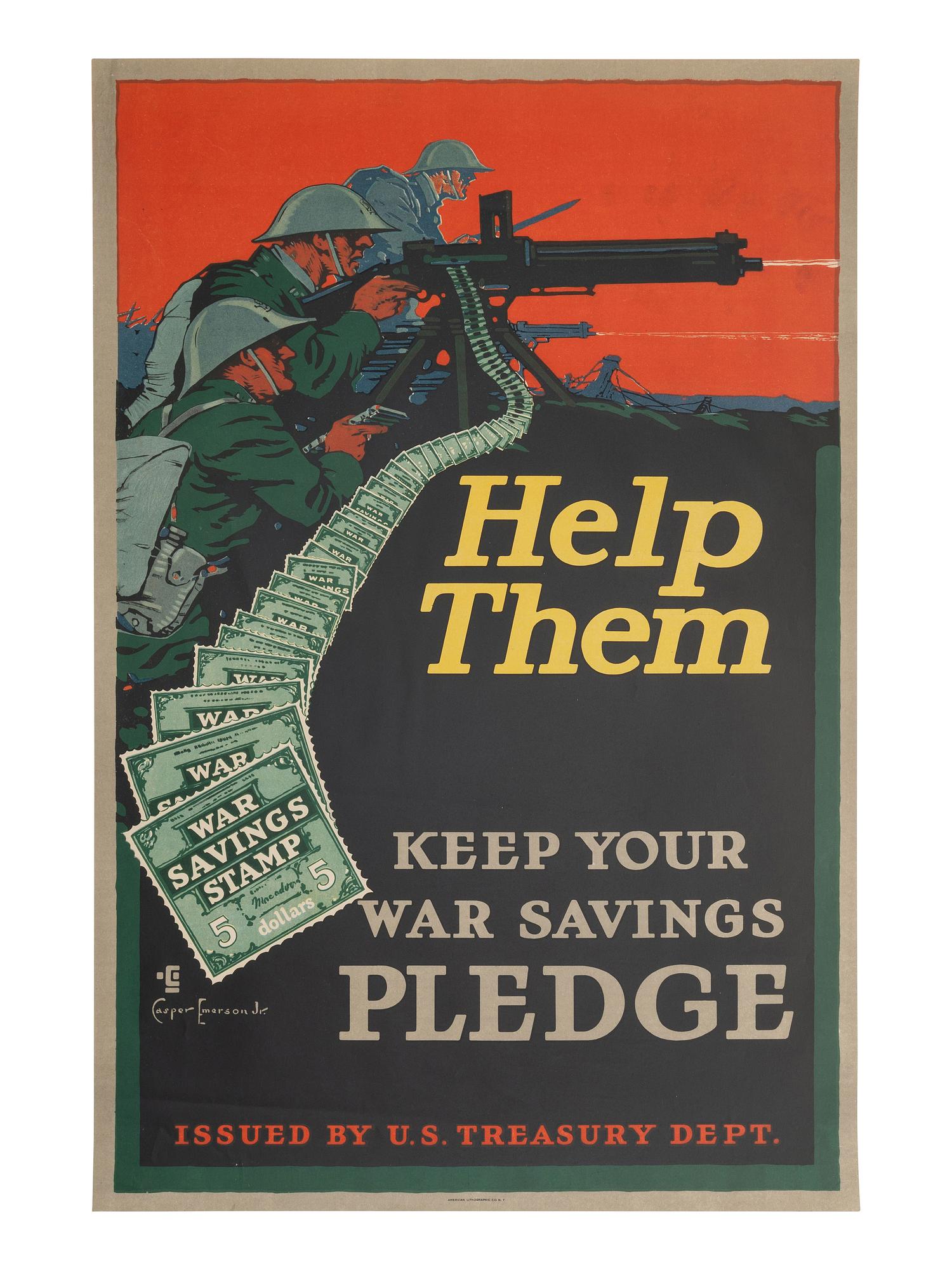 [WWI]. 4 posters promoting Liberty Bonds and War Savings Stamps.