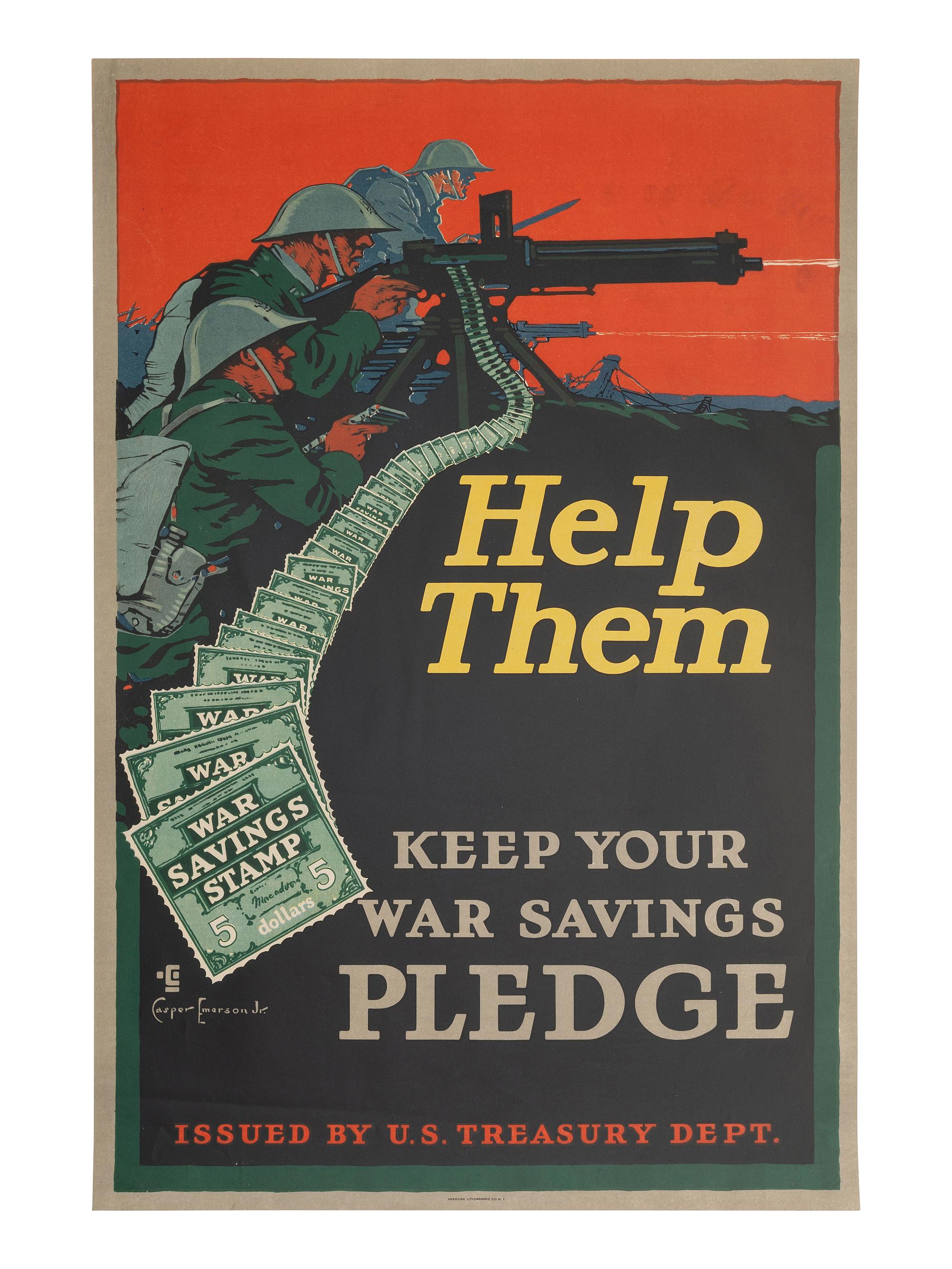 [WWI]. 4 posters promoting Liberty Bonds and War Savings Stamps.