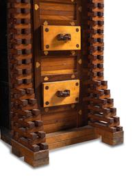 A Cherry and Maple Folk Art Desk