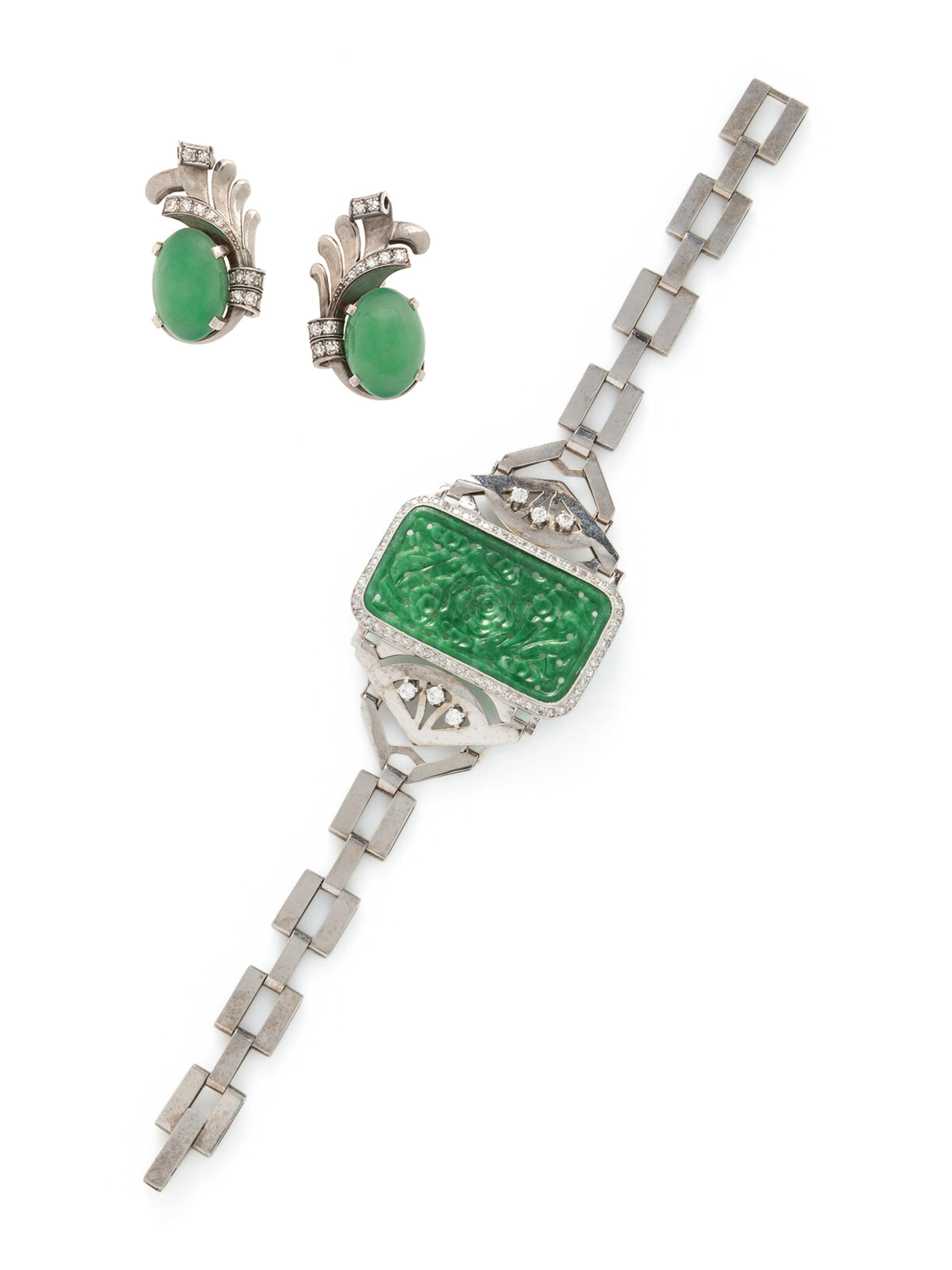 COLLECTION OF JADE JEWELRY