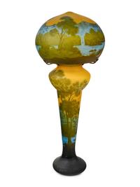 A Frosted Cameo Glass Lamp