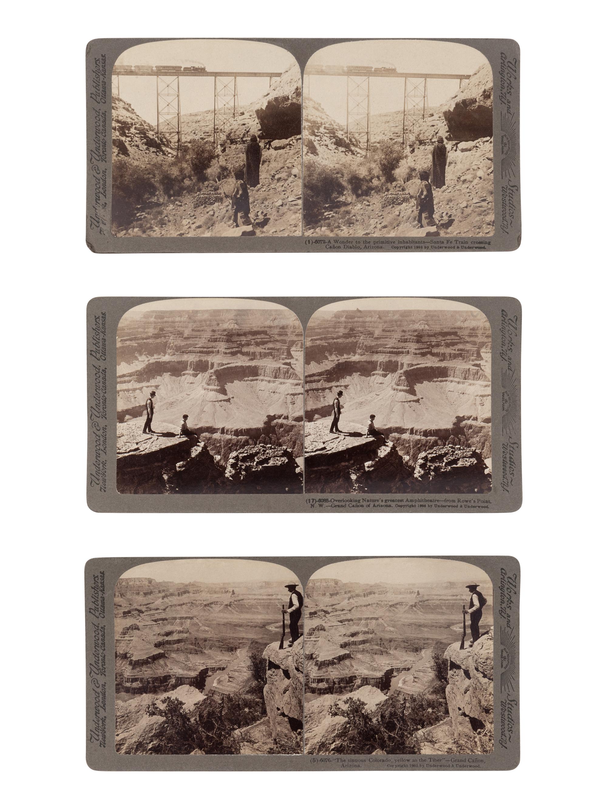 DELLENBAUGH, Frederick S. (1853-1935). The Grand Cañon of Arizona Through the Stereoscope. New York and London: Underwood & Underwood, 1908 [copyright 1904].