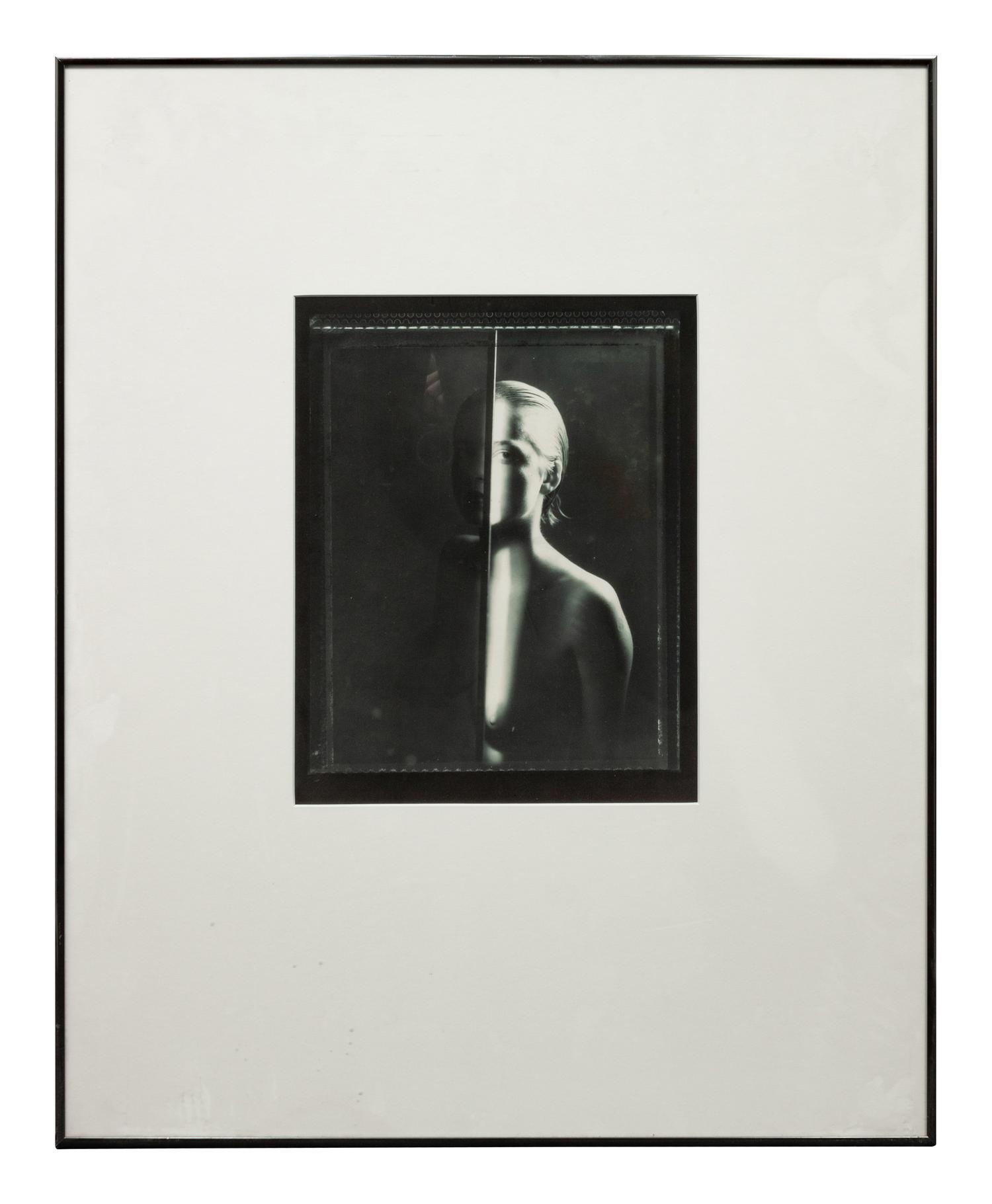 A group of four photographs ( Portrait with Metal Bar , 1984; Nude with Metal Arch , 1985; Touching , 1986; Untitled , 1985)
