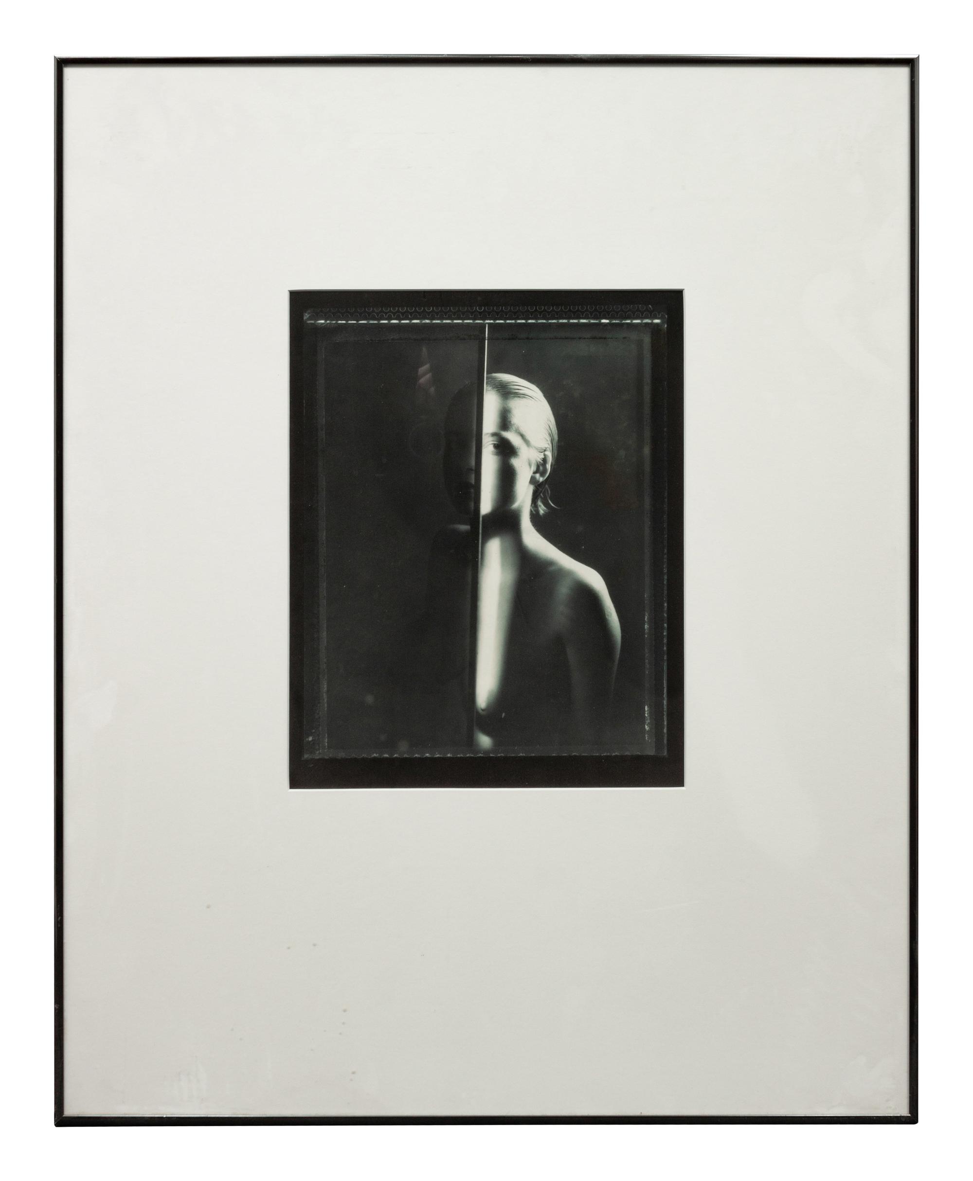 A group of four photographs ( Portrait with Metal Bar , 1984; Nude with Metal Arch , 1985; Touching , 1986; Untitled , 1985)