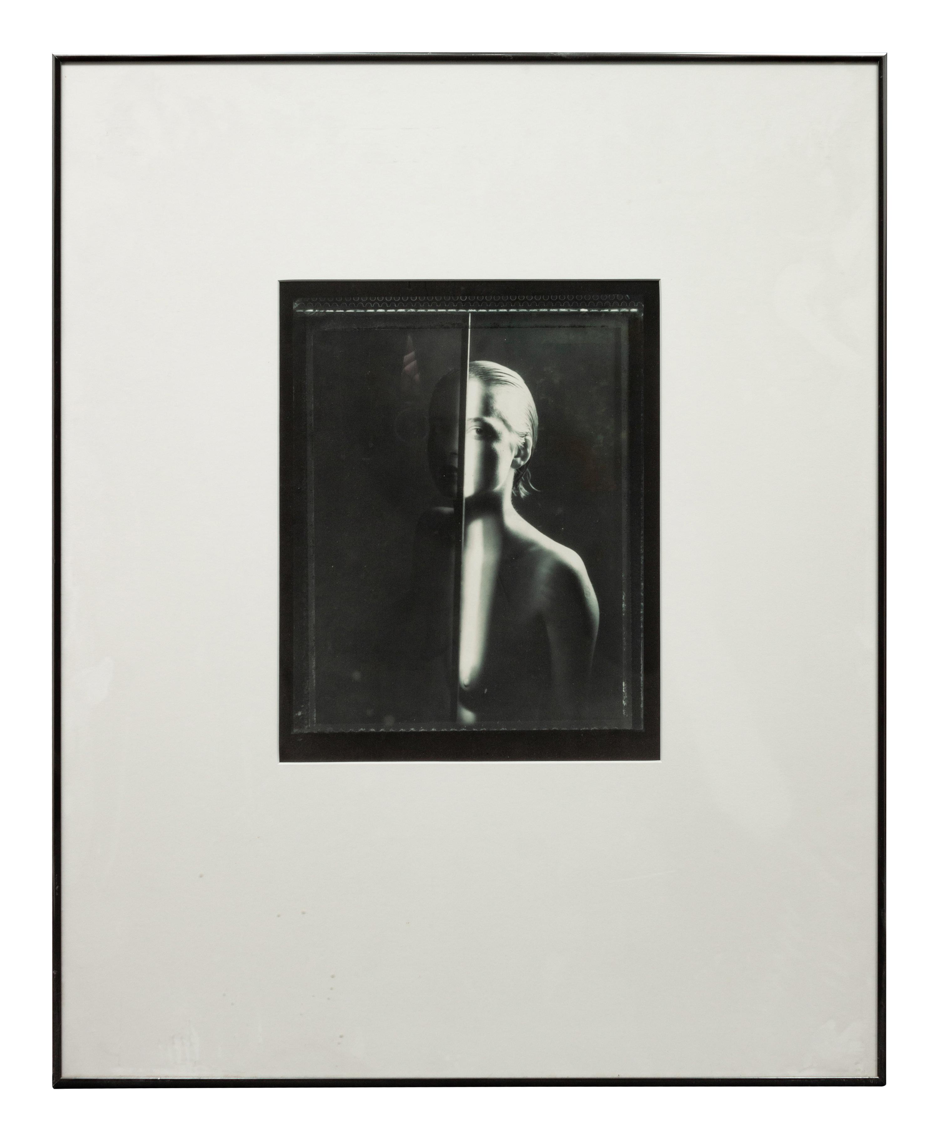 A group of four photographs ( Portrait with Metal Bar , 1984; Nude with Metal Arch , 1985; Touching , 1986; Untitled , 1985)