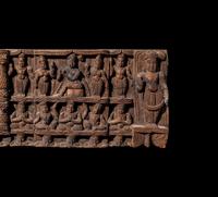An Indian Carved Wood Panel