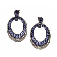 Daniella Kronfle, 'Midnight Sun', Iolite, Diamond, and Blackened Gold Earrings