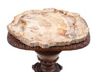 An Italian Carved Walnut Tripartite Pedestal