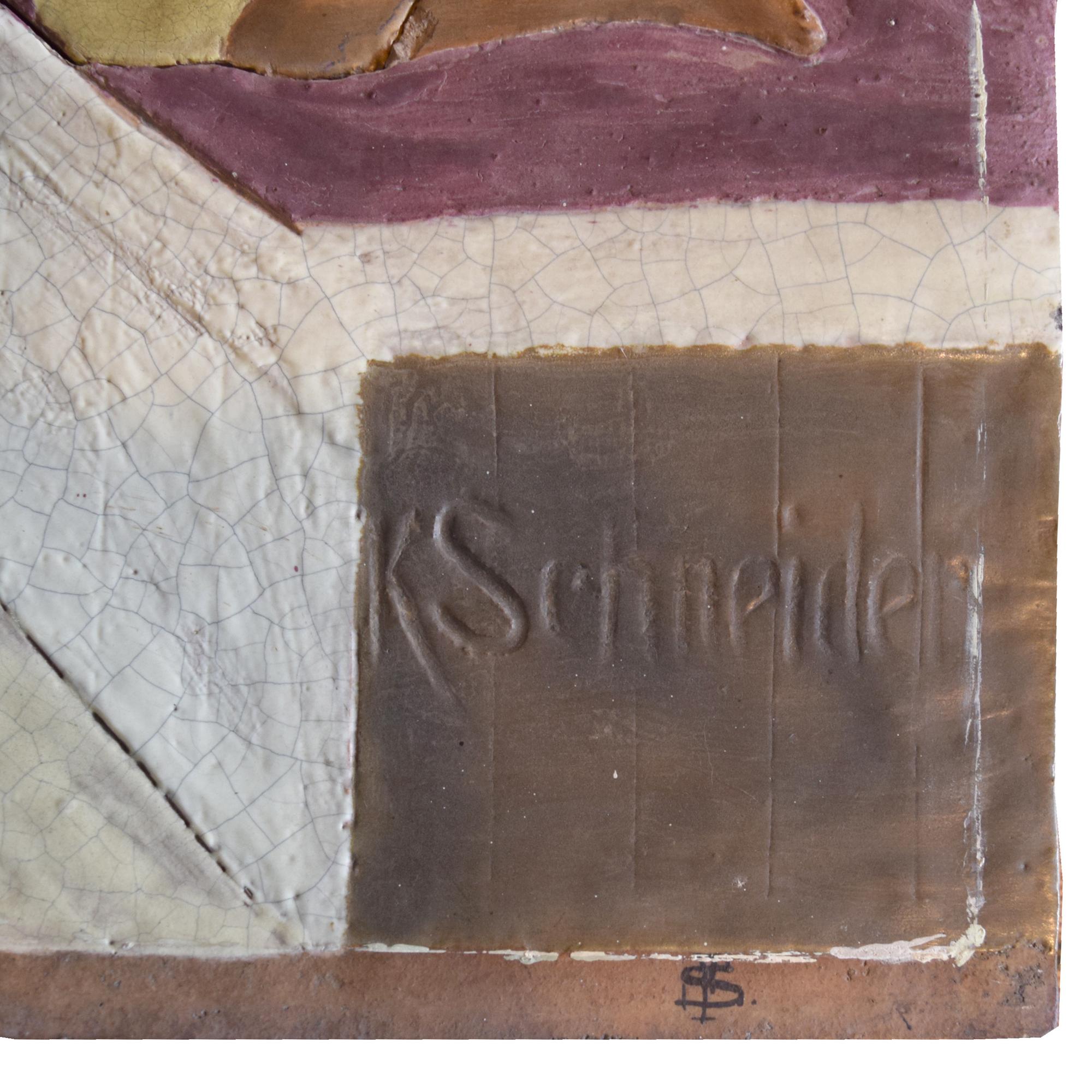 A Terra Cotta Mosaic of Abraham Lincoln by Kristian Schneider 102" W x 2.5" D x 31" H — United States, Circa 1920