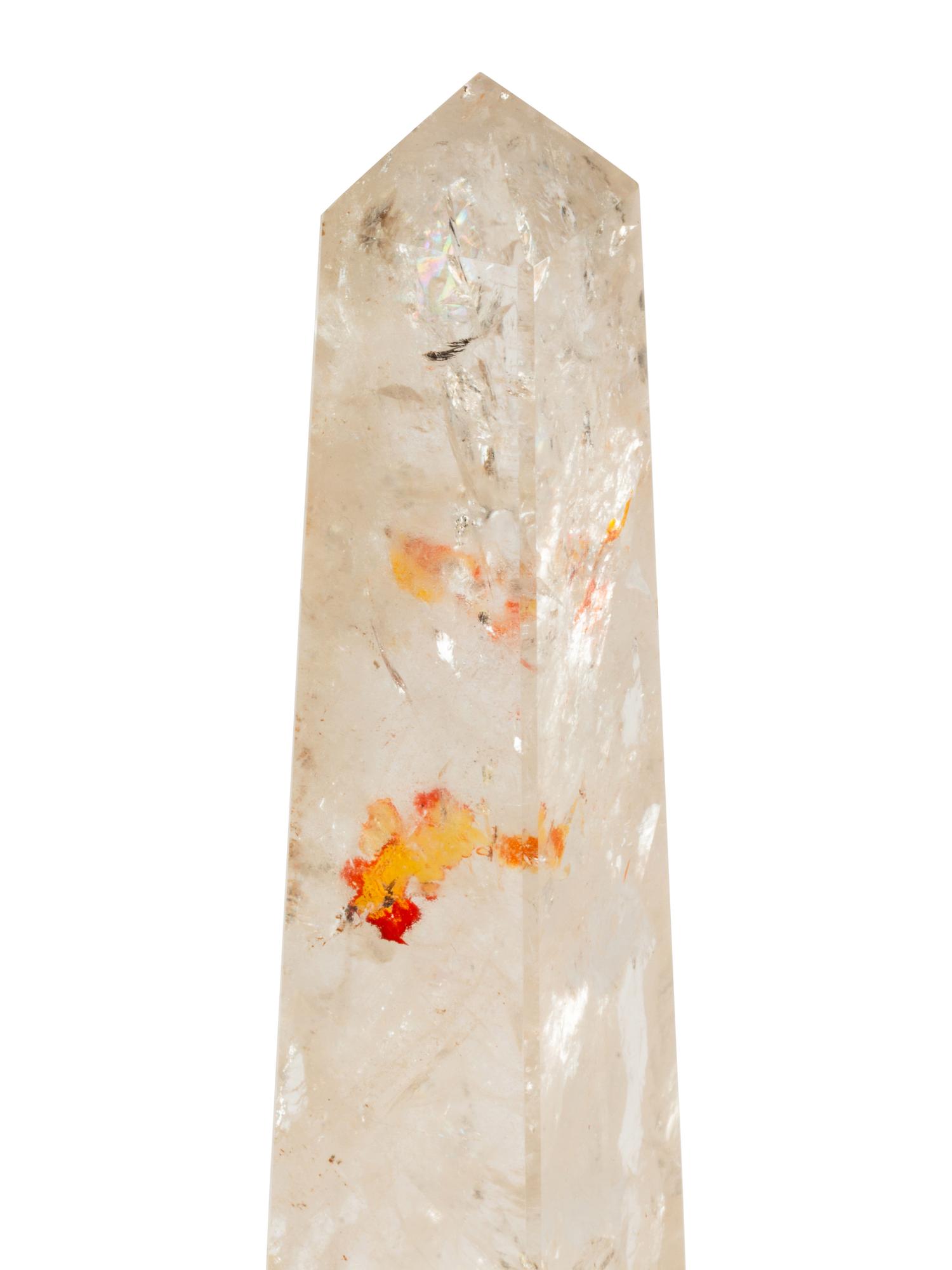 A Pair of Rock Crystal Obelisks