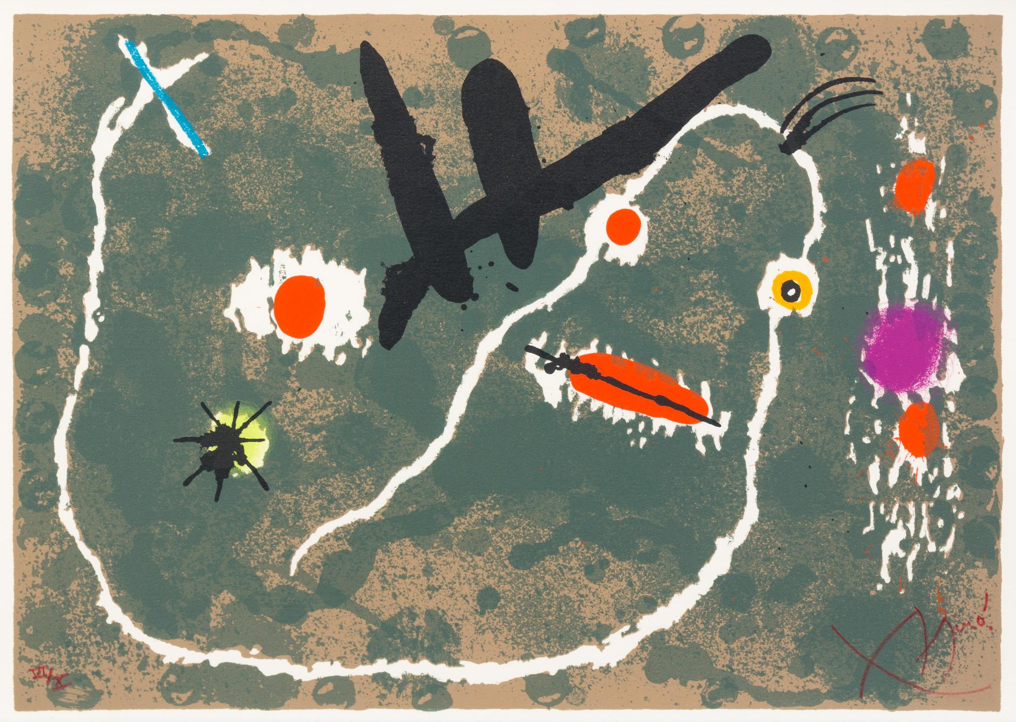 Joan Miró, (Spanish, 1893-1983), Pl.8 (from Le Lézard aux Plumes d'Or), 1971