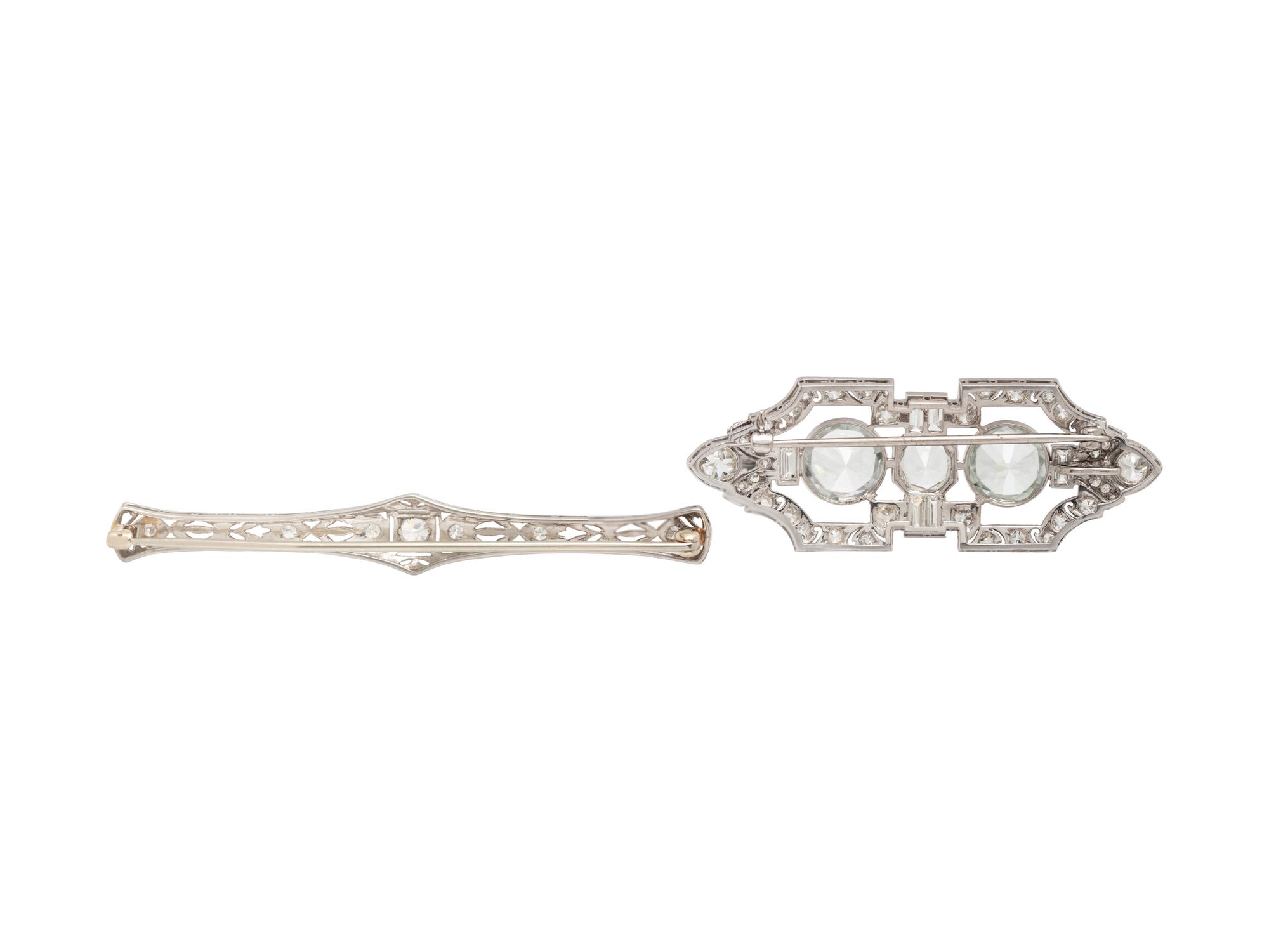 COLLECTION OF DIAMOND BROOCHES