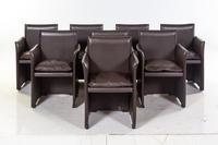 A Set of Eight Leather-Upholstered Armchairs (ETA #4)
