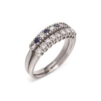DIAMOND AND SAPPHIRE RING
