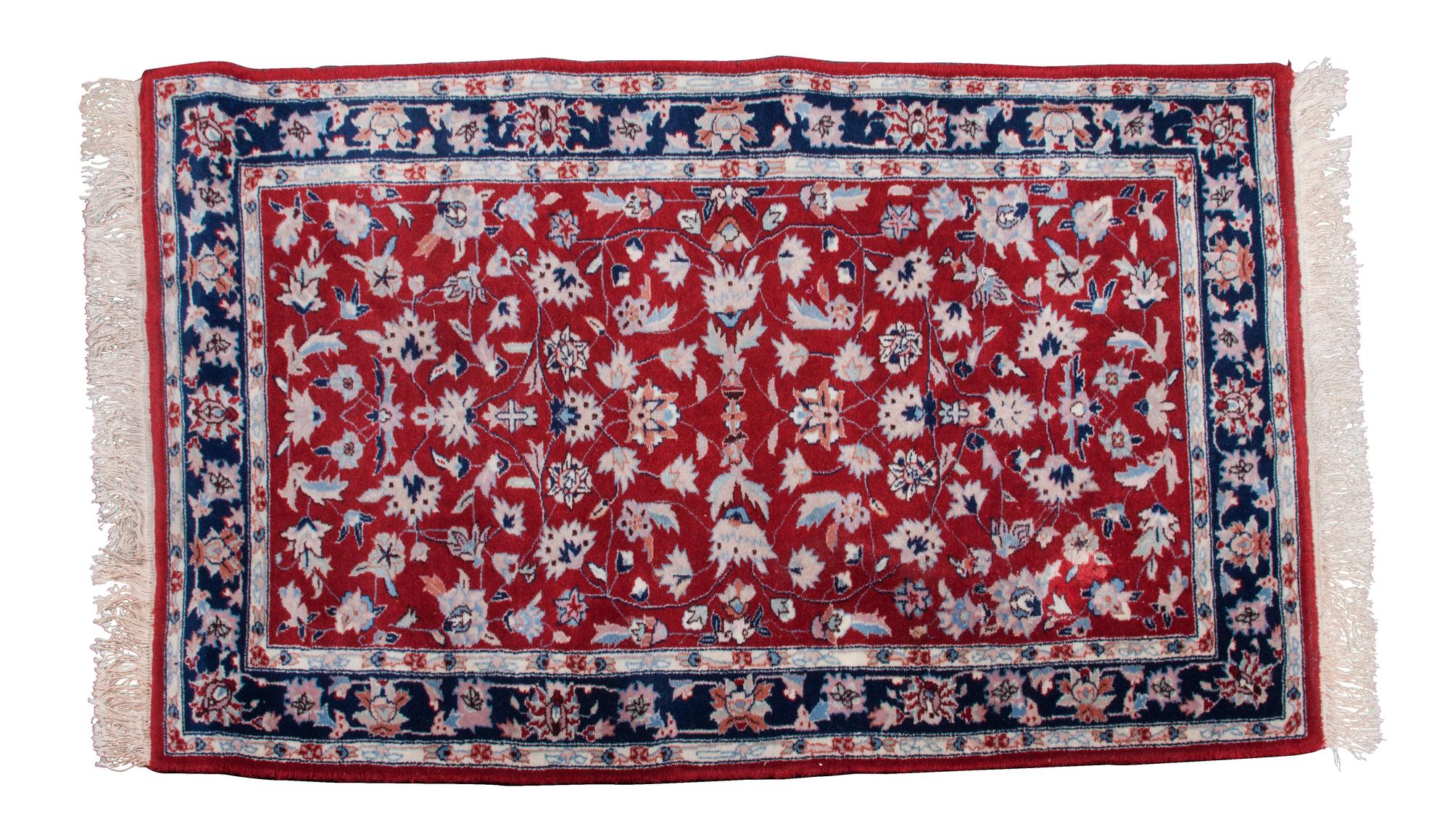 A Persian Wool Mat 5 feet x 3 feet 1 inch. — 2ND HALF 20TH CENTURY