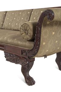 A Classical Carved Mahogany Sofa