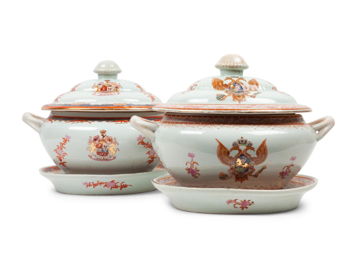 A Group of Samson and Mottahedeh Porcelain Articles in the Chinese Export Taste