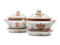 A Group of Samson and Mottahedeh Porcelain Articles in the Chinese Export Taste