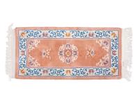 A Chinese Wool and Silk Peach Rug