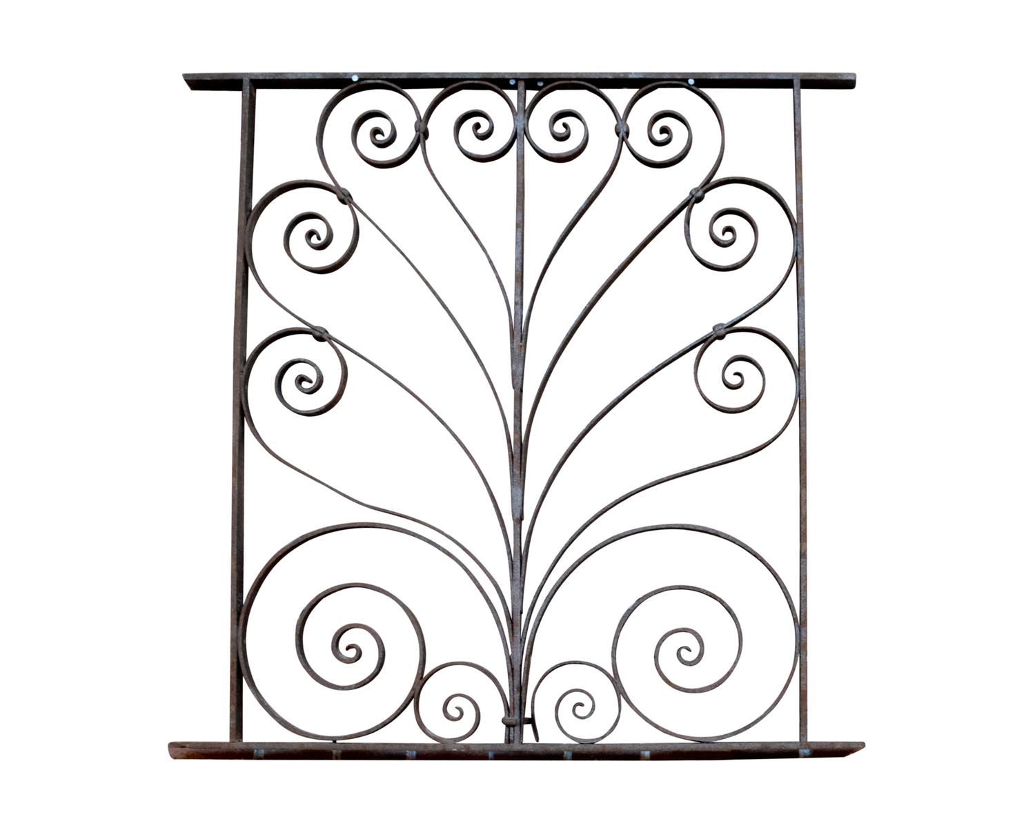 A Wrought Iron Panel 37.5" W x 1" D x 37" H — United States, Early 20th Century