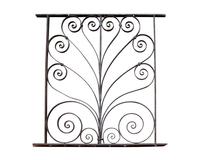 A Wrought Iron Panel 37.5" W x 1" D x 37" H — United States, Early 20th Century