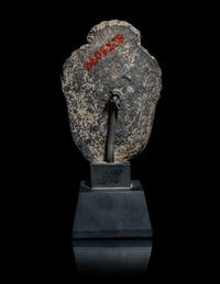 A Gandharan Grey Schist Head of Buddha