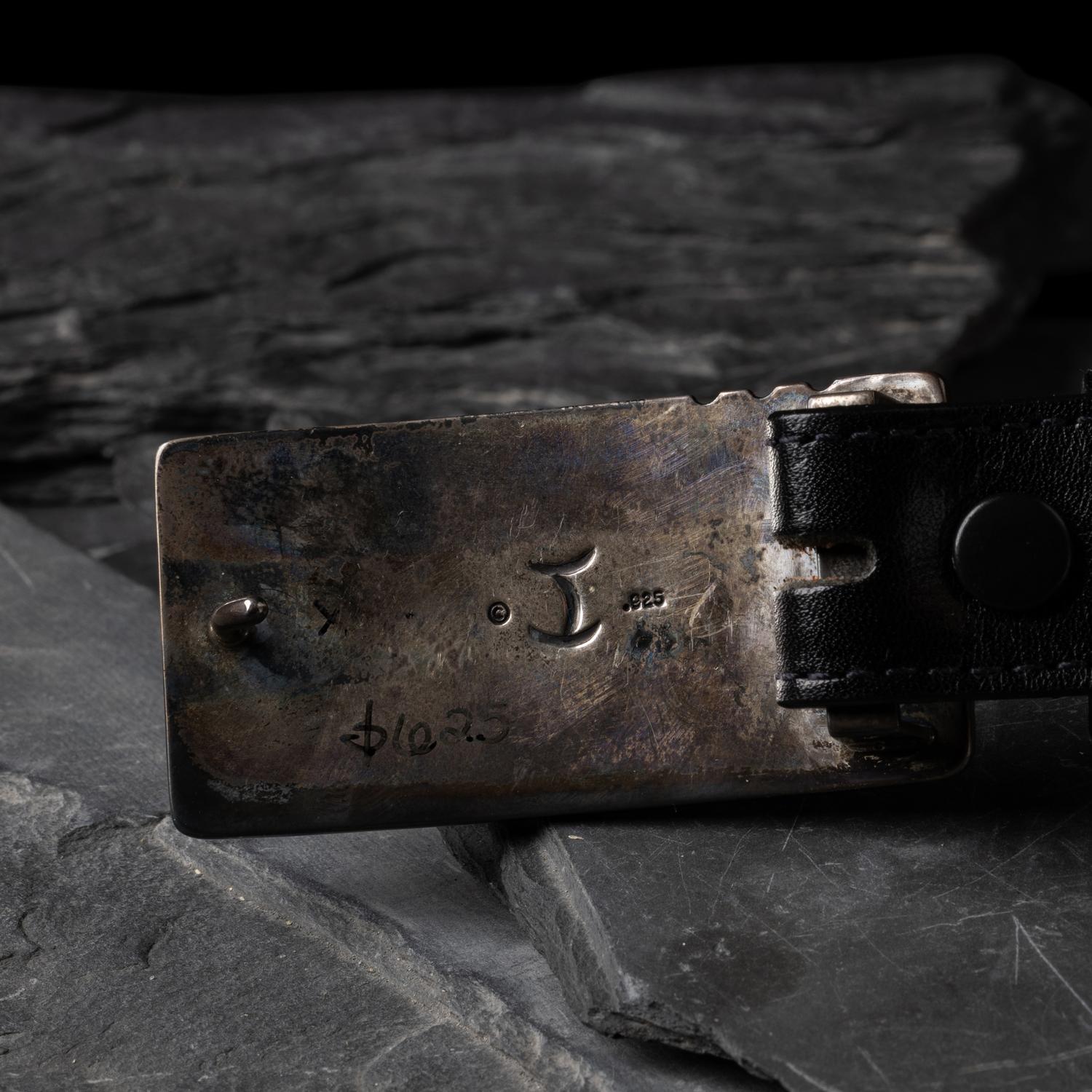 Jared Chavez (San Felipe, b. 1976) — Abstract Silver Belt Buckle